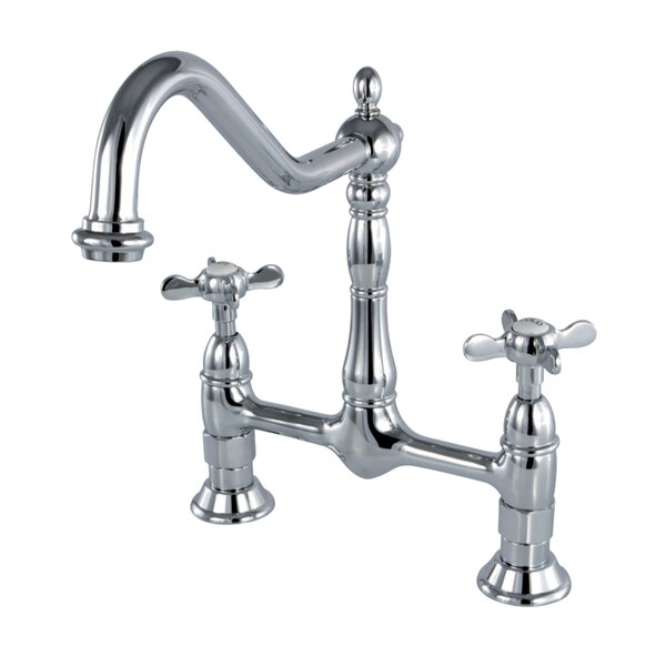 KS1171BEX Essex Bridge Kitchen Faucet, Polished Chrome